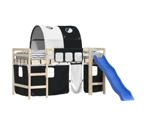 Aizkari Augstajai Gultai Ar Tuneli, Melni Ar Baltu, Poliesters Vidaxl