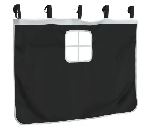 Aizkari Augstajai Gultai Ar Tuneli, Melni Ar Baltu, Poliesters Vidaxl