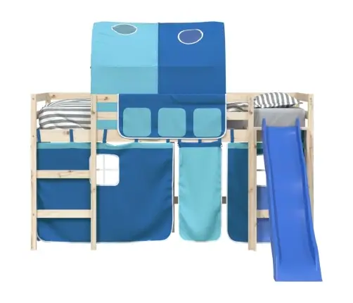 Aizkari Augstajai Gultai Ar Tuneli, Zili, Poliesters Vidaxl