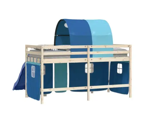 Aizkari Augstajai Gultai Ar Tuneli, Zili, Poliesters Vidaxl