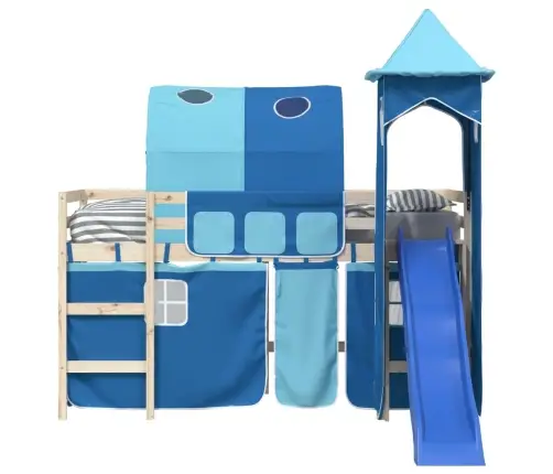 Aizkari Augstajai Gultai Ar Tuneli Un Torni, Zili Vidaxl