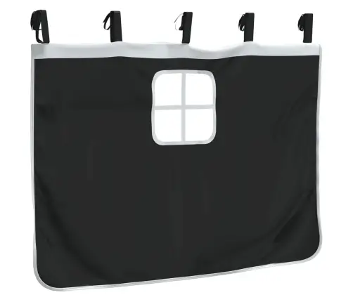 Kardinad Ja Torn Kõrgele Voodile, Valge Ja Must, Polüester