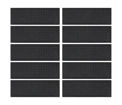 Kāpņu Paklāji, 10 Gab., 25X75 Cm, Gumija Vidaxl Kāpņu Paklāji, 10 Gab., 25X75 Cm, Gumija Vidaxl