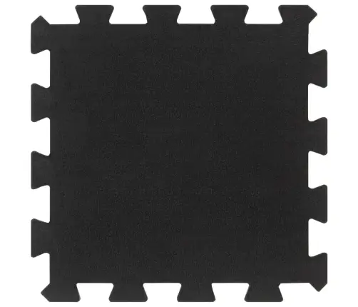 Paklājflīzes, 16 Gab., Melnas, 16 Mm, 30X30 Cm, Gumija Vidaxl