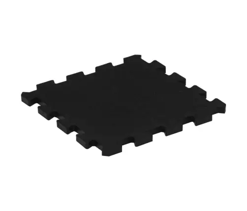 Paklājflīzes, 16 Gab., Melnas, 16 Mm, 30X30 Cm, Gumija Vidaxl