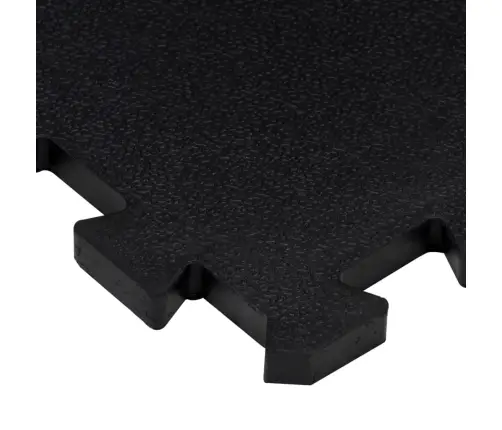 Paklājflīzes, 16 Gab., Melnas, 16 Mm, 30X30 Cm, Gumija Vidaxl