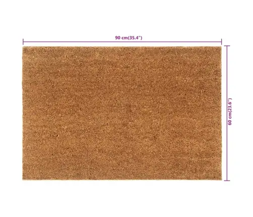 Durų Kilimėlis, Natūralus, 60X90cm Kuokštuotas Kokoso Pluoštas