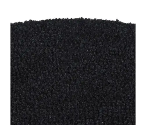 Uksematt, Must, Poolring, 50X80 cm Flokeeritud Kookoskiud