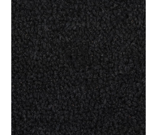Durvju Paklājs, Melns, 90X150 Cm, Pūkaina Kokosa Šķiedra Vidaxl