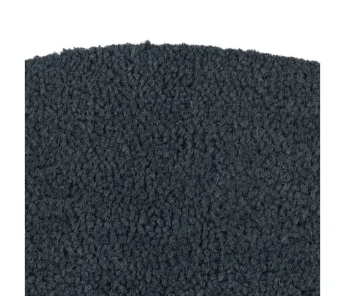 Durvju Paklājs, Tumši Pelēks, Pusapaļš, 50X80 Cm Vidaxl