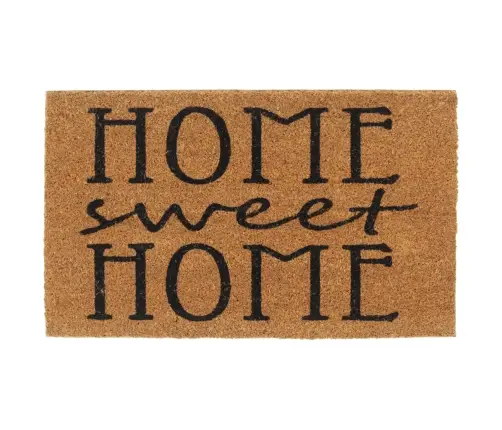 Durvju Paklājs, Dabīga Krāsa, 45X75 Cm, Pūkaina Kokosa Šķiedra Vidaxl