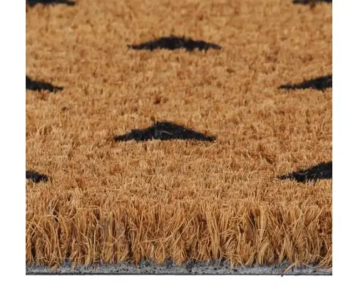 Durvju Paklājs, Dabīga Krāsa, 45X75 Cm, Pūkaina Kokosa Šķiedra Vidaxl