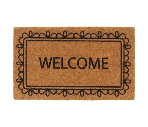 Durvju Paklājs, Dabīga Krāsa, 45X75 Cm, Pūkaina Kokosa Šķiedra Vidaxl