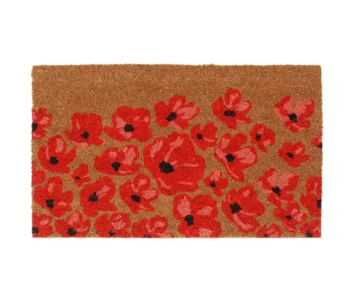 Durvju Paklājs, Dabīga Krāsa, 45X75 Cm, Pūkaina Kokosa Šķiedra Vidaxl