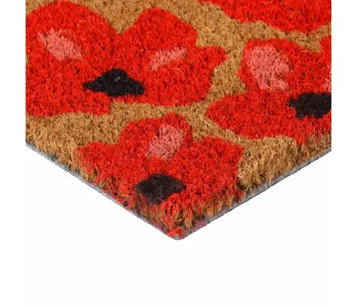 Durvju Paklājs, Dabīga Krāsa, 45X75 Cm, Pūkaina Kokosa Šķiedra Vidaxl