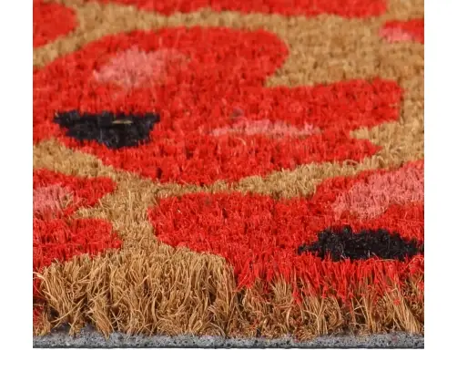 Durvju Paklājs, Dabīga Krāsa, 45X75 Cm, Pūkaina Kokosa Šķiedra Vidaxl