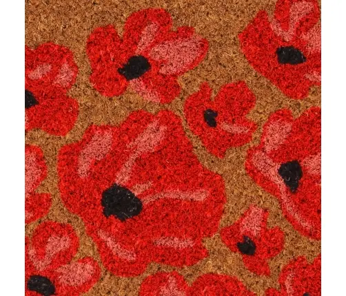 Durvju Paklājs, Dabīga Krāsa, 45X75 Cm, Pūkaina Kokosa Šķiedra Vidaxl