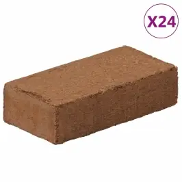 Kokosa Šķiedras Bloki, 24 Gab., 650 G, Kopā 15,6 Kg Vidaxl