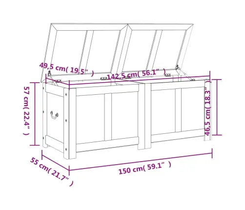 Skrynia Daiktams Su Dangčiu, Ruda, Akacijos Medienos Masyvas