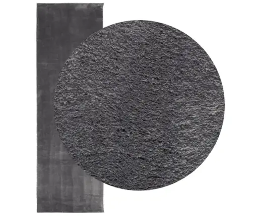 Vaip "Huarte", Lühikese Narmaga, Pestav, Antratsiit, 80X250 Cm