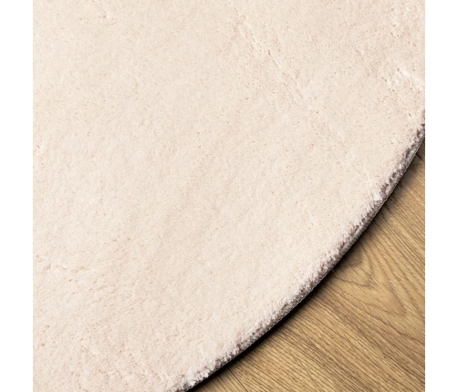 Paklājs Huarte, Īsa Spalva, Mīksts, Mazgājams, Bēšs, Ø 80 Cm Vidaxl