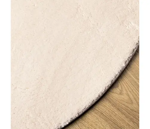 Paklājs Huarte, Īsa Spalva, Mīksts, Mazgājams, Bēšs, Ø 80 Cm Vidaxl