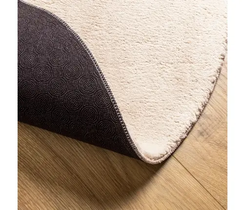 Paklājs Huarte, Īsa Spalva, Mīksts, Mazgājams, Bēšs, Ø 80 Cm Vidaxl