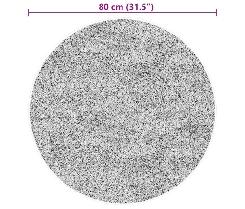 Paklājs Huarte, Īsa Spalva, Mīksts, Mazgājams, Bēšs, Ø 80 Cm Vidaxl
