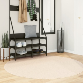 Paklājs Huarte, Īsa Spalva, Mīksts, Mazgājams, Bēšs, Ø 160 Cm Vidaxl