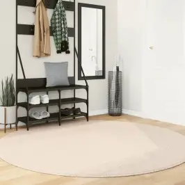 Vaip "Huarte", Lühikese Narmaga, Pestav, Beež, Ø 200 Cm