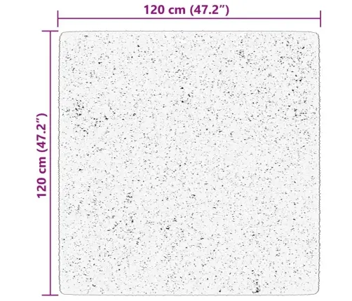 Vaip "Huarte", Lühikese Narmaga, Pestav, Kreemjas, 120X120 Cm