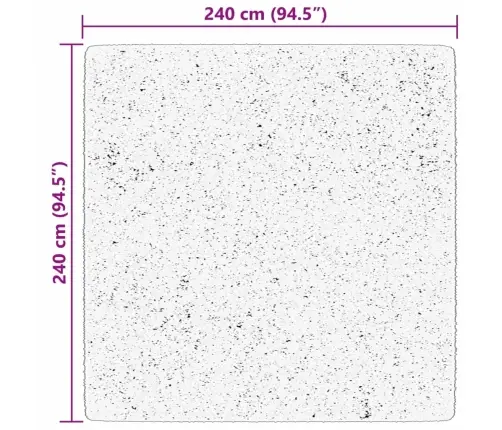 Vaip "Huarte", Lühikese Narmaga, Pestav, Kreemjas, 240X240 Cm