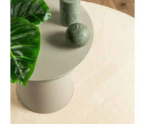 Vaip Huarte, Lühikese Narmaga, Pestav, Kreemjas, Ø 80 Cm