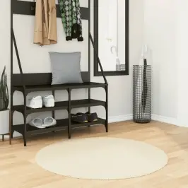 Paklājs Huarte, Īsa Spalva, Mīksts, Mazgājams, Bēšs, Ø 100 Cm Vidaxl