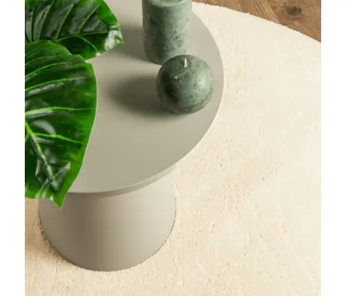 Paklājs Huarte, Īsa Spalva, Mīksts, Mazgājams, Bēšs, Ø 120 Cm Vidaxl