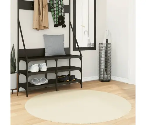 Paklājs Huarte, Īsa Spalva, Mīksts, Mazgājams, Bēšs, Ø 120 Cm Vidaxl