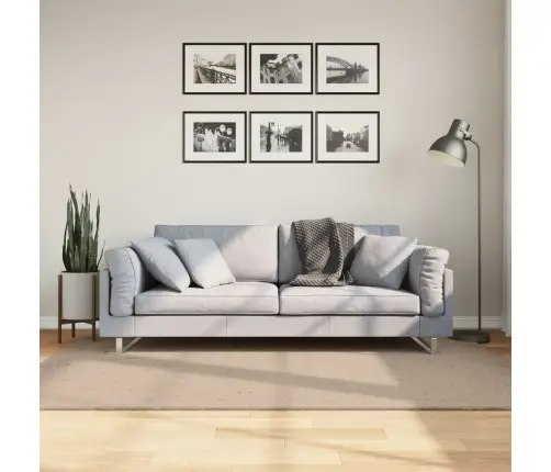 Paklājs Huarte, Īsa Spalva, Mazgājams, Smilškrāsa, 140X200 Cm Vidaxl