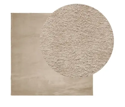 Paklājs Huarte, Īsa Spalva, Mazgājams, Smilškrāsa, 160X160 Cm Vidaxl