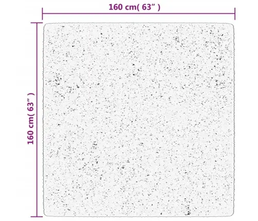 Paklājs Huarte, Īsa Spalva, Mazgājams, Smilškrāsa, 160X160 Cm Vidaxl