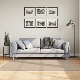 Paklājs Huarte, Īsa Spalva, Mazgājams, Smilškrāsa, 160X160 Cm Vidaxl