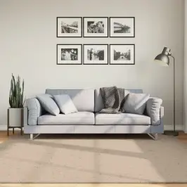 Paklājs Huarte, Īsa Spalva, Mīksts, Mazgājams, Smilšu 200X200Cm Vidaxl