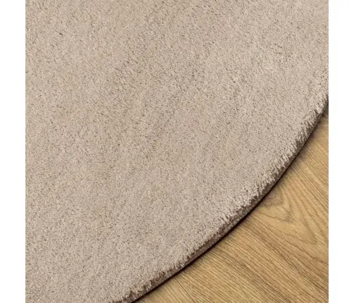 Paklājs Huarte, Īsa Spalva, Mīksts, Mazgājams, Smilšu, Ø 100 Cm Vidaxl