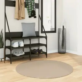 Paklājs Huarte, Īsa Spalva, Mīksts, Mazgājams, Smilšu, Ø 100 Cm Vidaxl