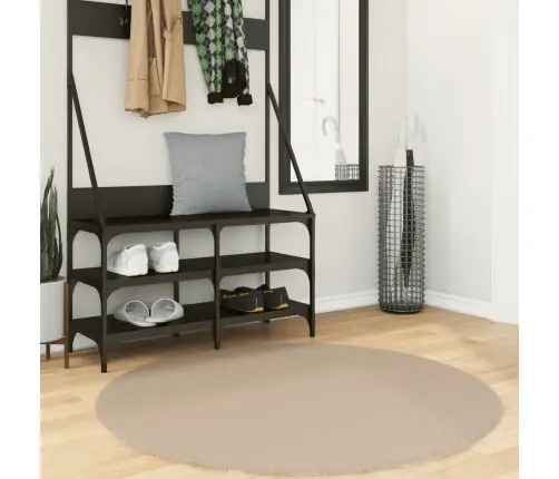 Vaip "Huarte", Lühikese Narmaga, Pestav, Liivakarva, Ø 120 Cm