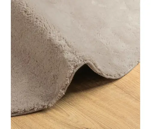 Paklājs Huarte, Īsa Spalva, Mīksts, Mazgājams, Smilšu, Ø 160 Cm Vidaxl