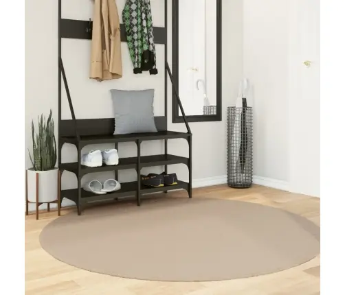 Paklājs Huarte, Īsa Spalva, Mīksts, Mazgājams, Smilšu, Ø 160 Cm Vidaxl