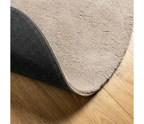 Paklājs Huarte, Īsa Spalva, Mīksts, Mazgājams, Smilšu, Ø 200 Cm Vidaxl