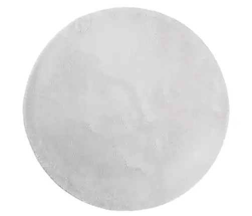 Paklājs Huarte, Īsa Spalva, Mīksts, Mazgājams, Pelēks, Ø 100 Cm Vidaxl