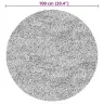 Paklājs Huarte, Īsa Spalva, Mīksts, Mazgājams, Pelēks, Ø 100 Cm Vidaxl