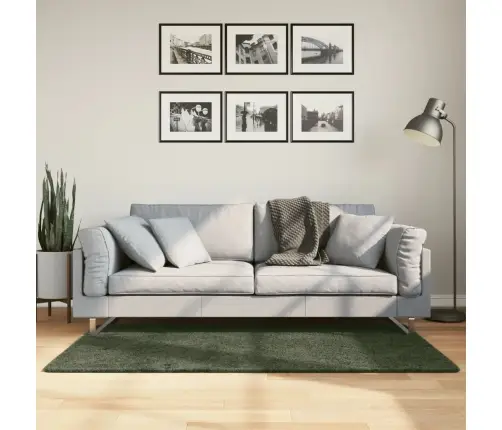 Paklājs Huarte, Īsa Spalva, Mīksts, Mazgājams, Zaļš, 80X150 Cm Vidaxl